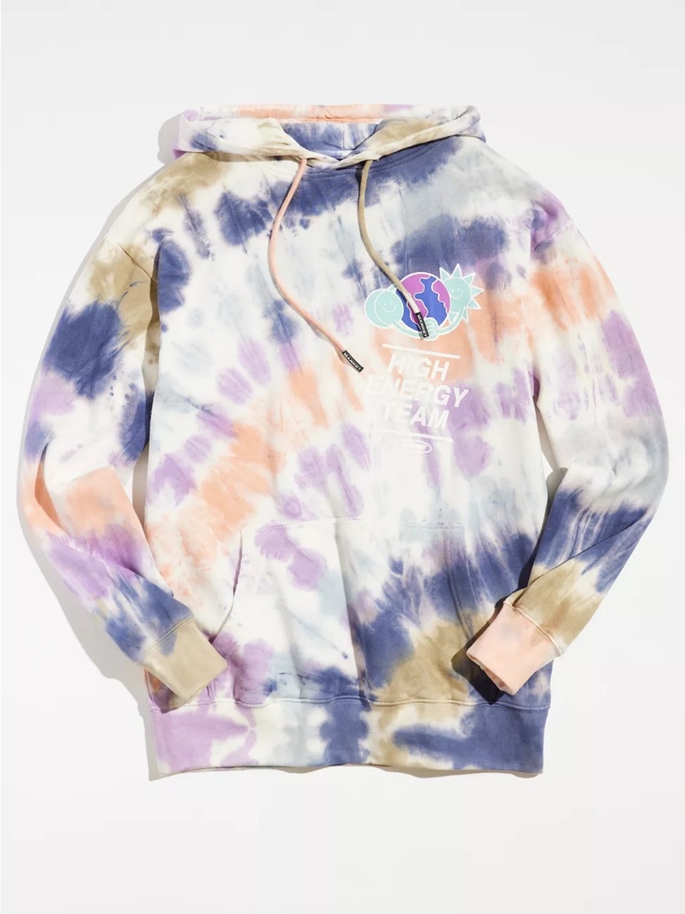 Urban Outfitters Market UO Exclusive Love The World Tie-Dye Hoodie Sweatshirt